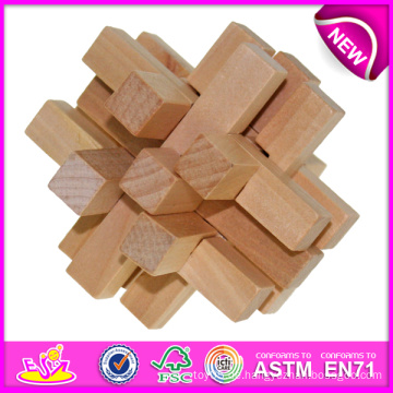 Kong Ming Lock Puzzle Holzspielzeug für Kinder, Holzschloss pädagogisches Puzzle Spielzeug Skyscrape für Kinder, Holzschloss Spielzeug W03b025